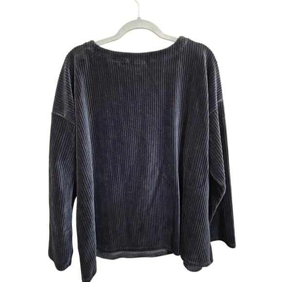 Women's J. Jill 2XL Velvet Ribbed V-Neck Top - Picture 4 of 4